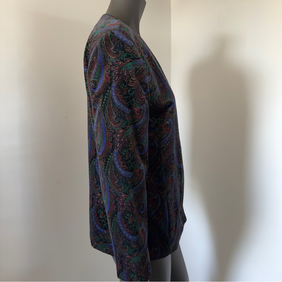 VTG COLLECTION INTERNATIONAL Paisley Patterned Women's Blazer Jacket - Picture 6 of 8